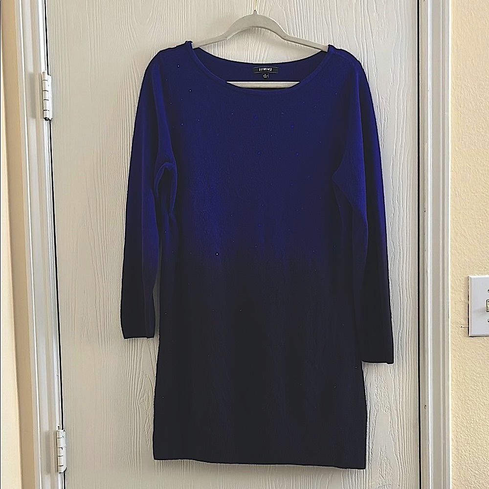 Elementz Sweater Dress / Blue Long Sleeve Sweater Dress